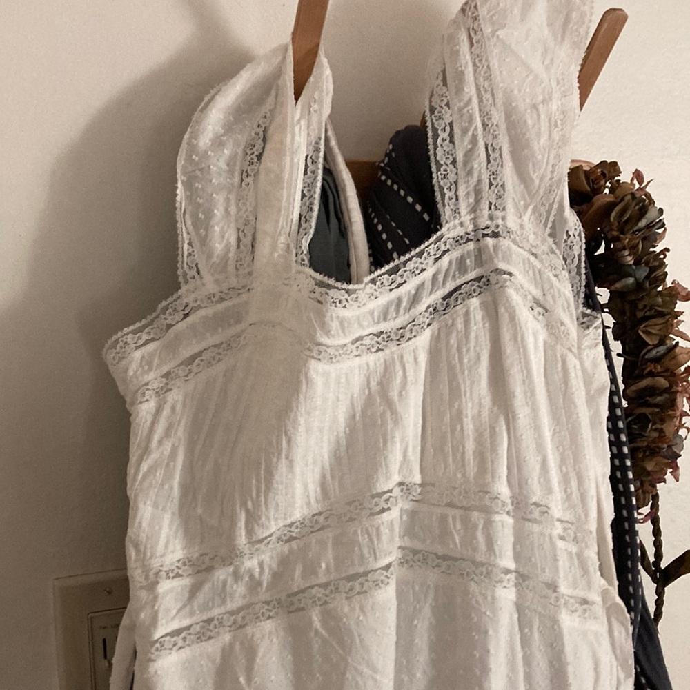 ASOS miss selfridge dress white lace beach wedding